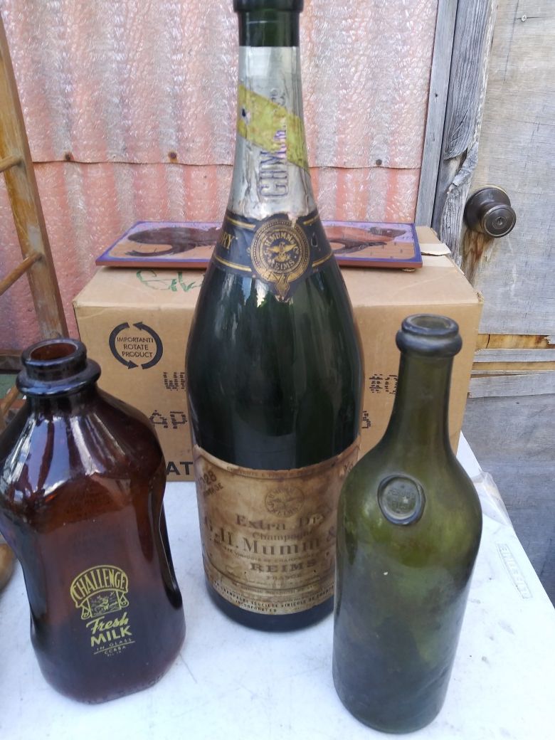 Beautiful vintage glass bottles