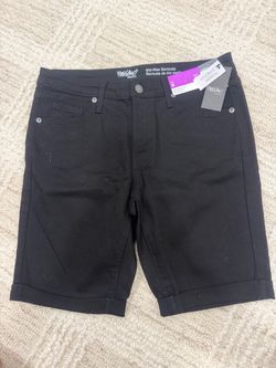 New - Bermuda with tags power strech denim shorts - size  8