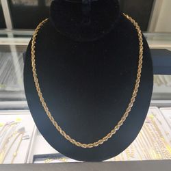 10k Solid Gold Rope Chain Necklace 46.1 Grams 26 Long Layaway Available 10% Down If You Interested Please Make Sure You Ask For Maribel Thank You 