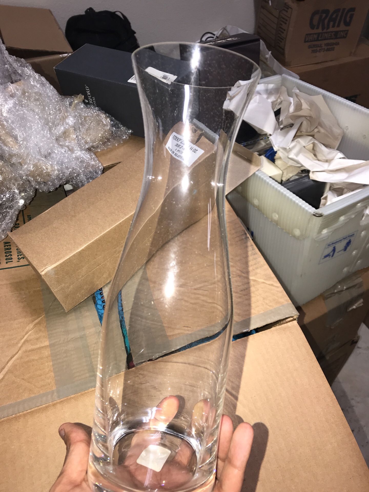 Crate and barrel wine carafe never used