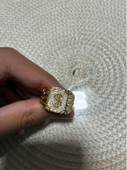 gold plated money sign ring