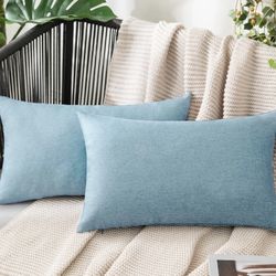 Blue Gray Outdoor Pillow Covers New 20 X 12