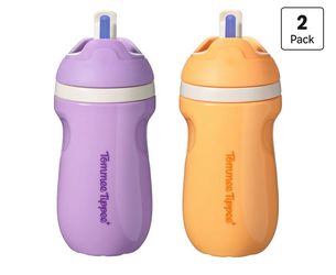 Tommee Tippee Insulated Sporty Spill-Proof 9oz Straw Training Sippy Cups