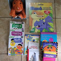 Young Child Learning Books & Heatable Stuffed Animal