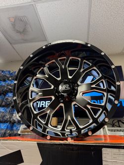 (4) HardRock H504 Slammer XPosed 22x12 5x150 -44mm Black/Milled Wheel Rim Tundra