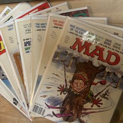 1980 full Set, Vintage Mad Magazine Issues 212 -219