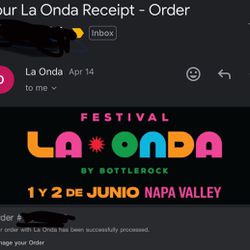Two Day La Onda Tickets 