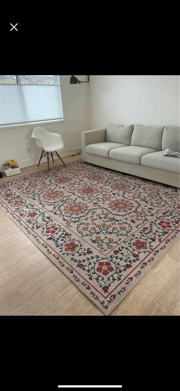 Ruggable Suzani Coral Rug, 8x10