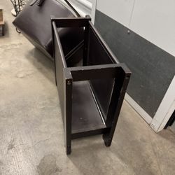 Leather Magazine Rack And Blanket Basket