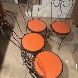 Vintage Ice Cream parlor Table And Chairs