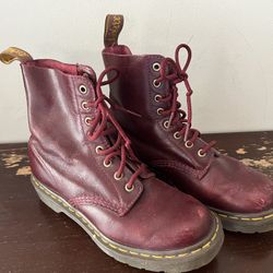 Women’s Red Leather Doc Martin’s Size 7
