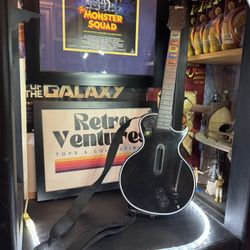 Xbox 360 Wireless Gibson Les Paul Guitar Hero Controller Red Octane 