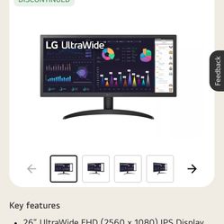 LG 26” Ultrawide Monitor