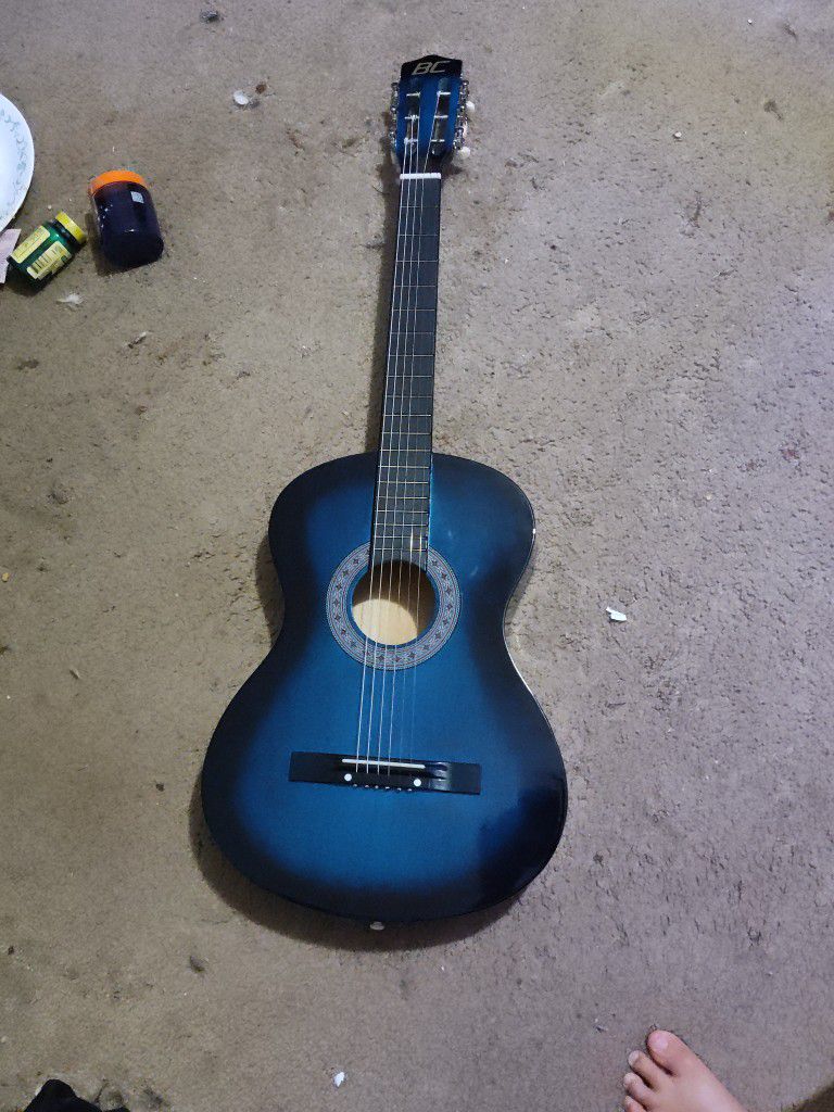 Blue Acoustic Guitar 