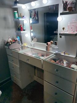 White vanity
