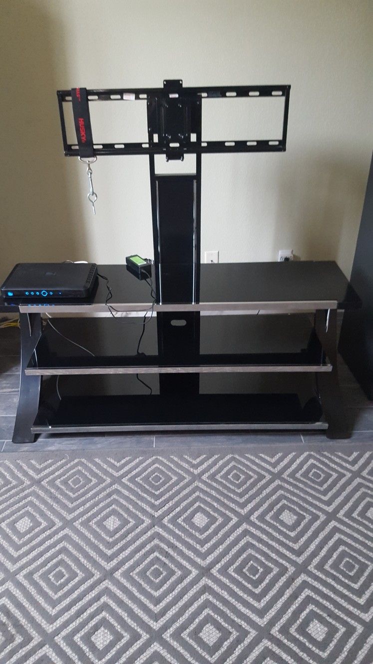 TV stand With Glass Shelving