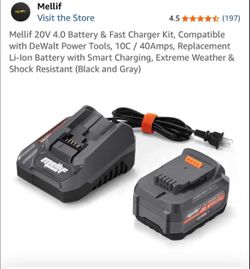Mellif 18/20V. 4.0A Battery & Charger