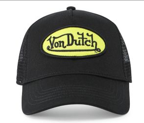 Von Dutch Black Yellow Logo Mesh Trucker Hat Adjustable. One Size. New
