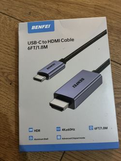 BENFEI USB-C to HDMI Cable – 6FT / 1.8M (4K @ 60Hz)