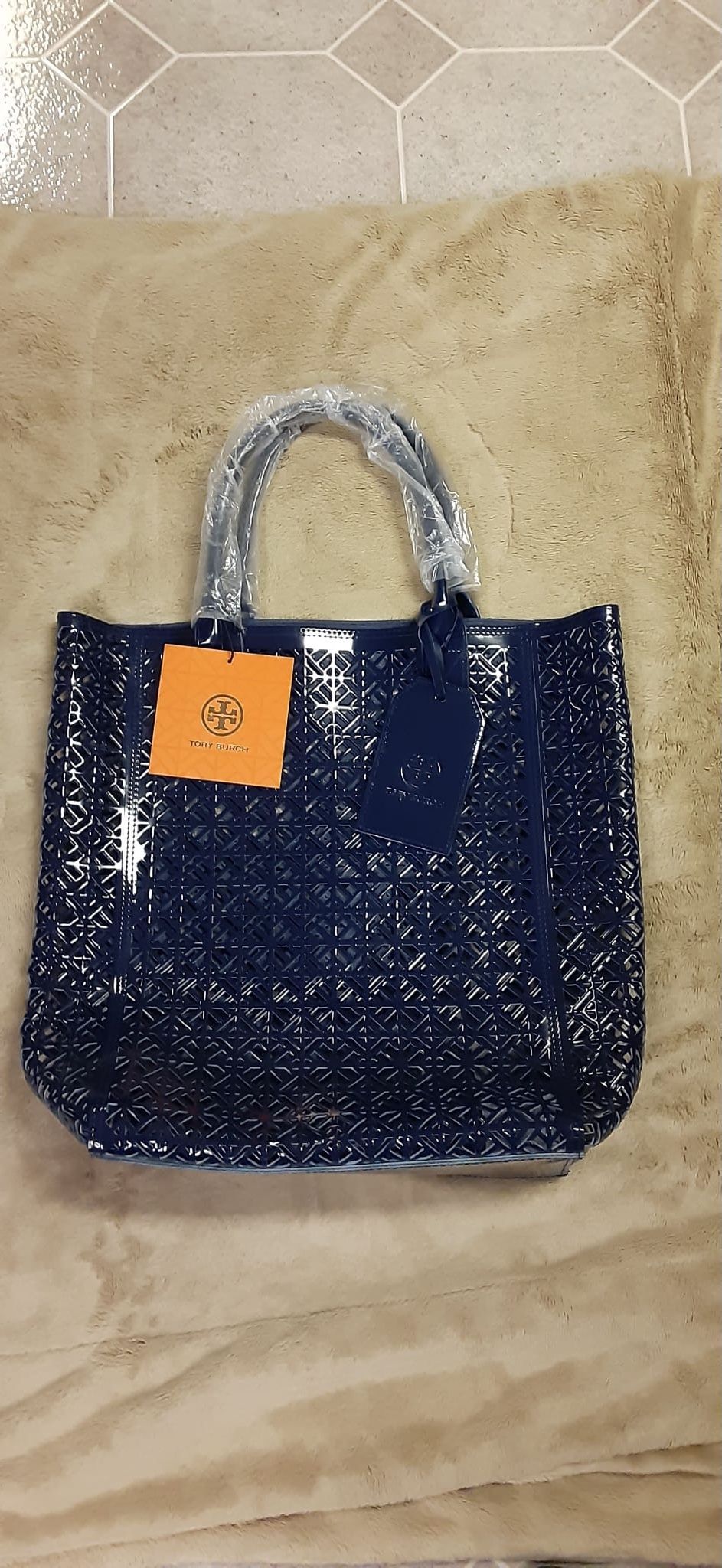 Tory Burch Tote Bag Vinyl New With Tags 