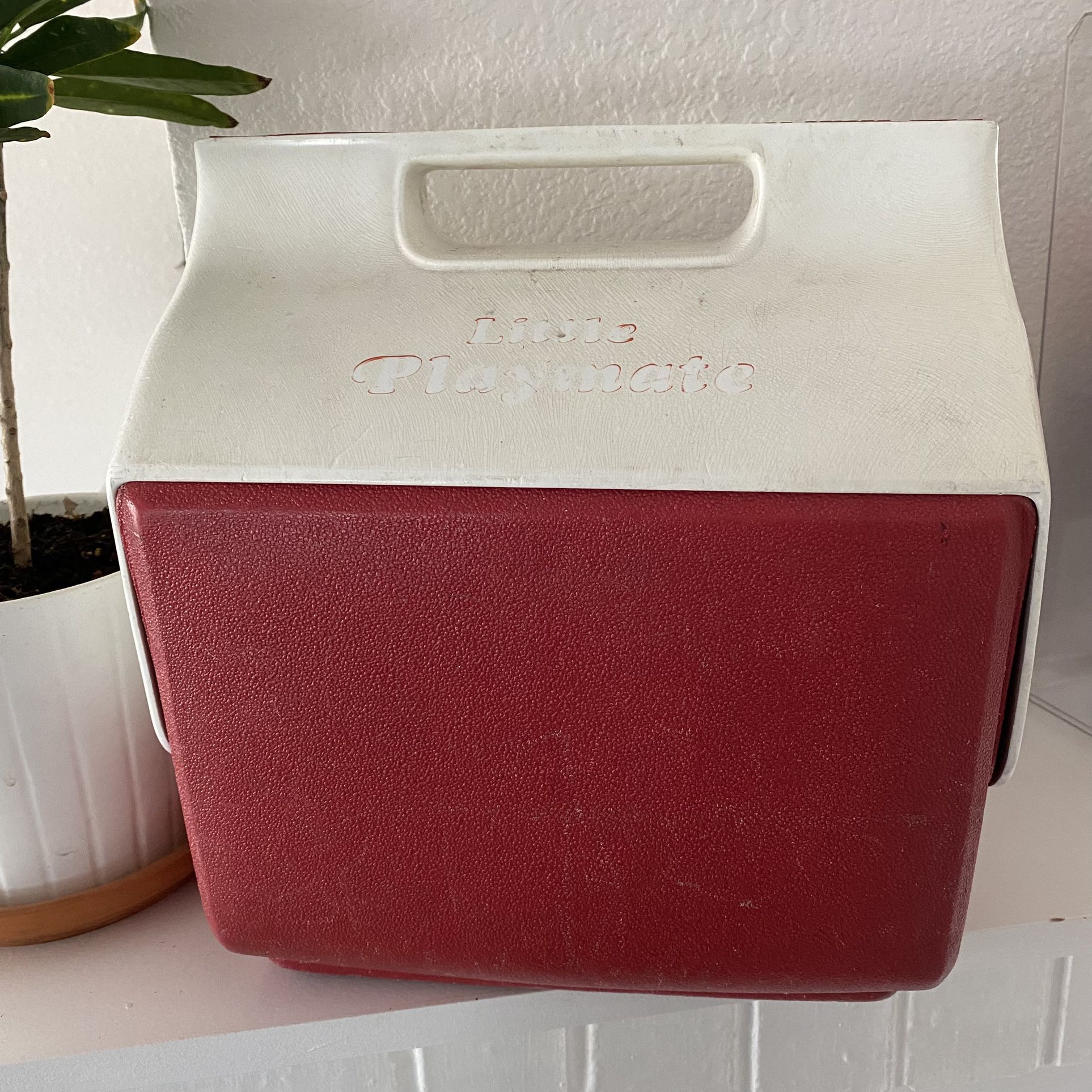 Vintage Igloo Little Playmate Cooler ice chest red & white 