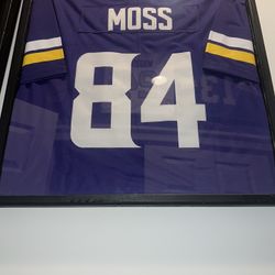 Randy Moss Minnesota Vikings NFL Stitched Jersey + Display Case
