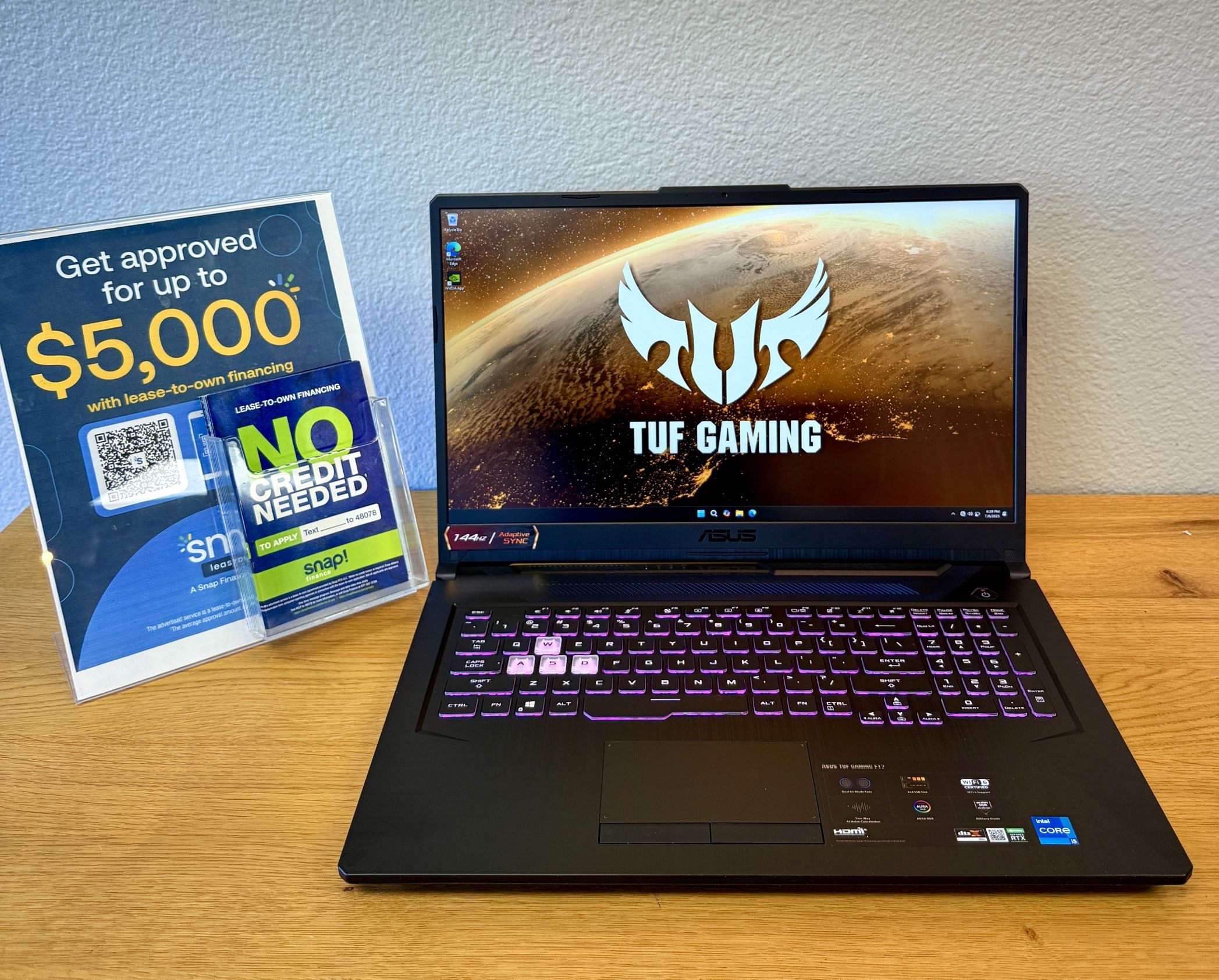 Gaming Laptop 17” Screen by ASUS TUF ✅Intel Core i5/32GB RAM/1TB/NVIDIA GeForce RTX 3050Ti⚡️Windows 11💲1 Year Warranty✅ $0Down Finance Available