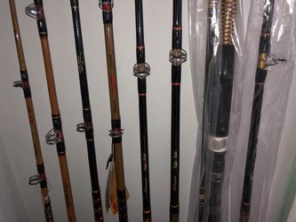 53 heavy fishing casting rods, boat rods, trolling rods for Sale in  Galveston, TX - OfferUp