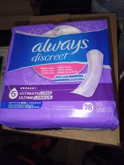 Always Discreet Ultimate Long Pads 28 Count