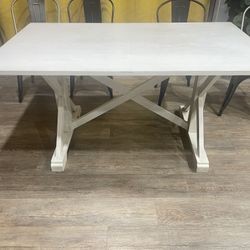 Farmhouse White Dining Table 