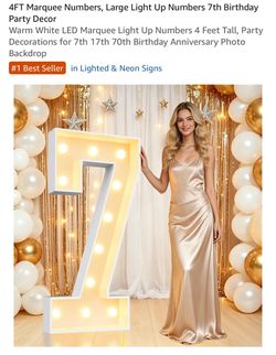 4ft number 7 with lights