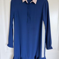 Women’s Pleated Blue Dress