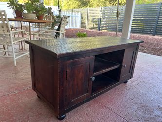 Wood storage cabinet