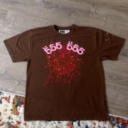 Sp5der X Travis Scott Brown shirt size XXL