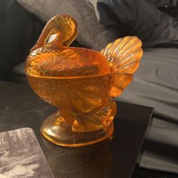 Antique Glass Turkey 