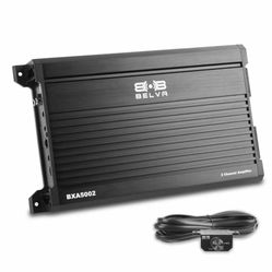 Amplifier Belva BXA5002 500W Max Class AB 2-Ohm Stable 2-Channel Car Subwoofer Amplifier