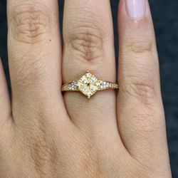 14K Gold Cubic Zirconia Ring