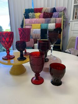 Red Goblets For Sale