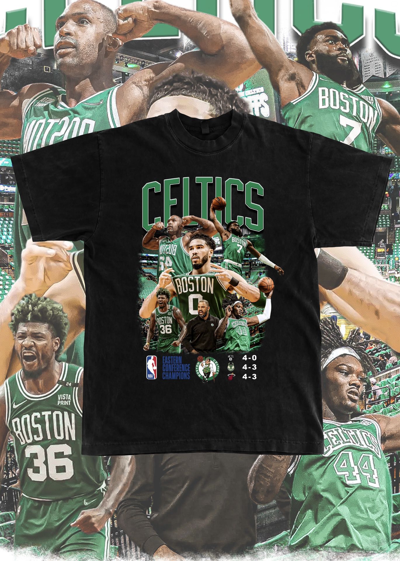 Boston Celtics Eastern Conference Champions Vintage Jayson Tatum T-shirt