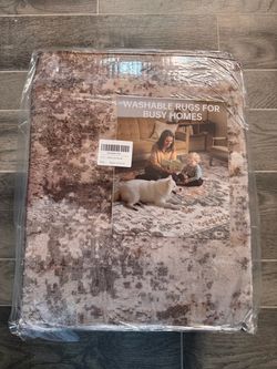 ELL IUNE 9’ x 12’ Area Rug – Neutral Abstract Earth Tone Area Rug