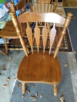 8 hardwood Chairs -$10 each - $50 takes all