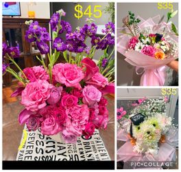 Beautiful Real Flower Arrangements for your Grad Student or any other special occasion