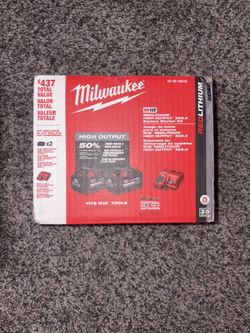 Milwaukee M18 REDLITHIUM High Output XC6.0 System Starter Kit (Model: 48-59-1862S)