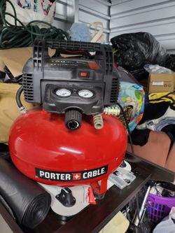 Porter & Cable 6 Gal Air Compressor Sold With Air Hammer Tool Set