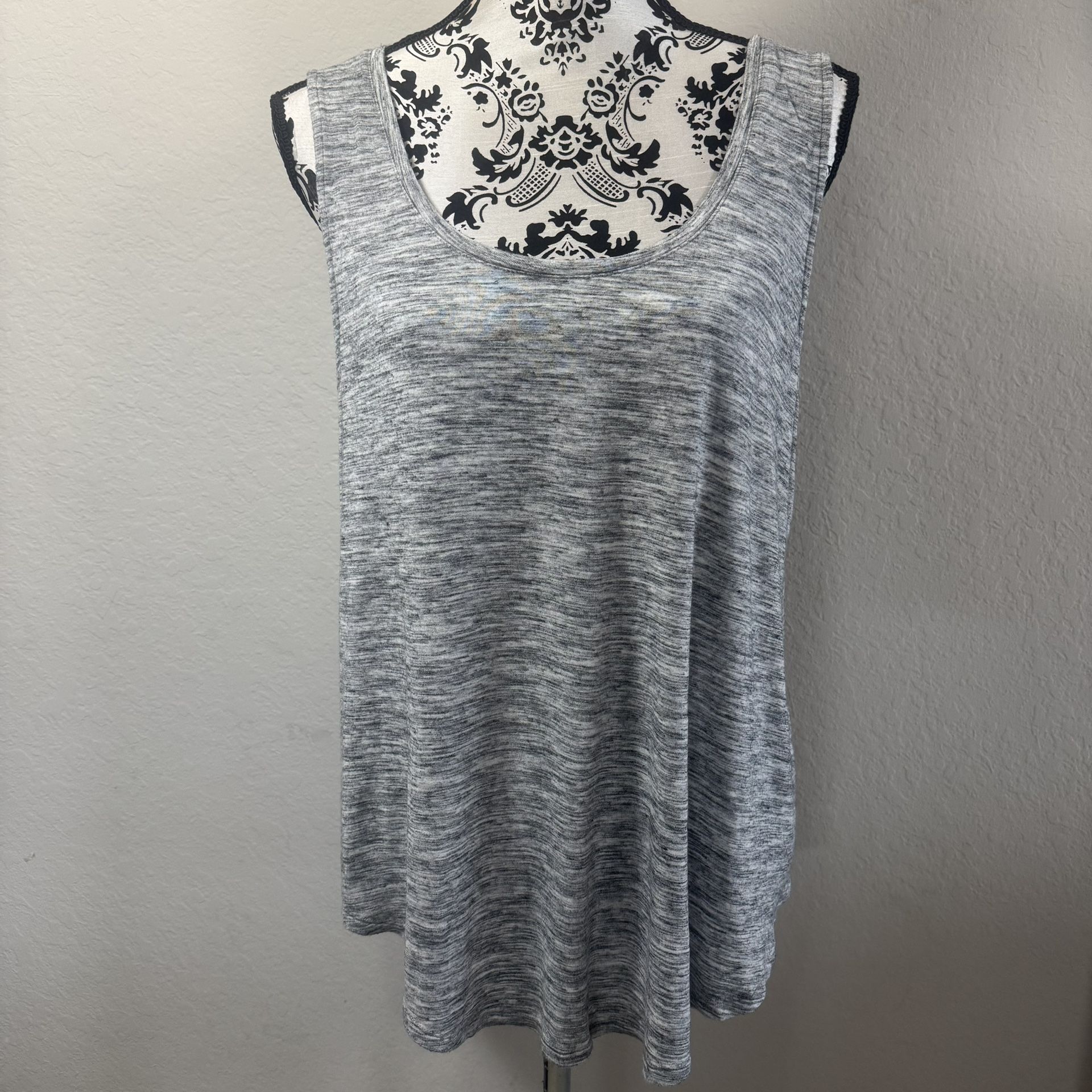 a new day Tunic Tank Top Gray Size XXL Scoop Neck Soft