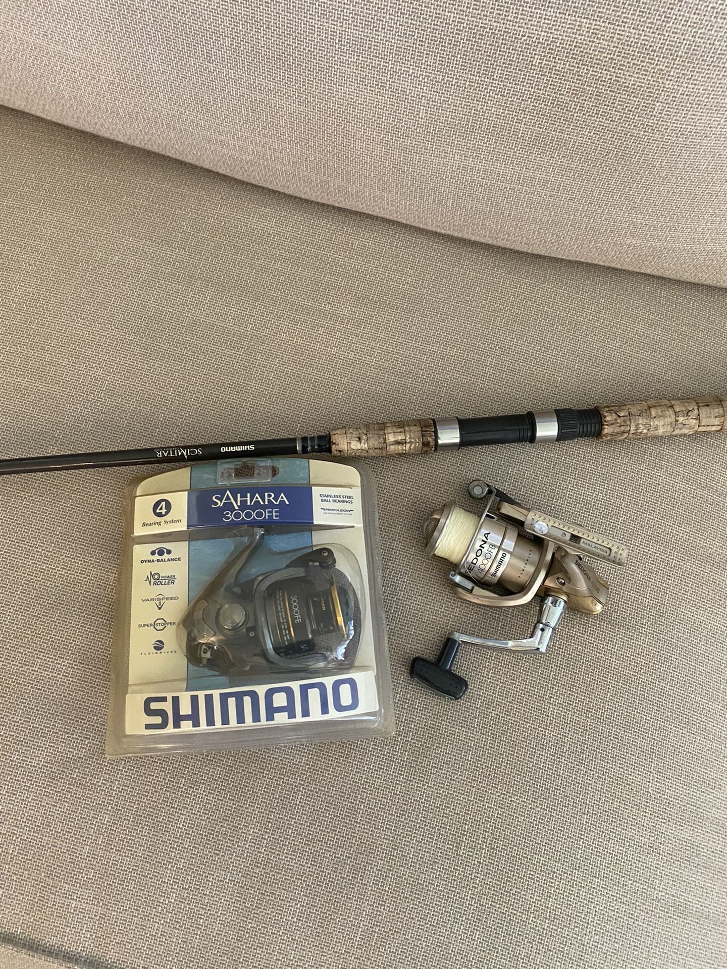 2 Fishing Reels and Rod Package 