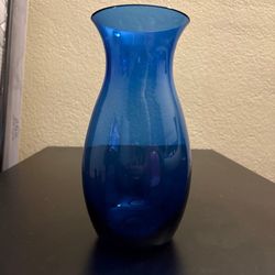 Blue Glass Vase (8" Tall)