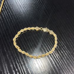 Gold Filled Rope Bracelet