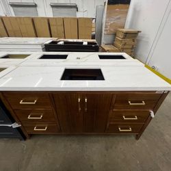 60 Inch bathroom vanity, single sink, vanidad tocador