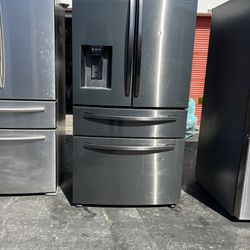 Samsung French Door Refrigerator Black Stainless Steel 